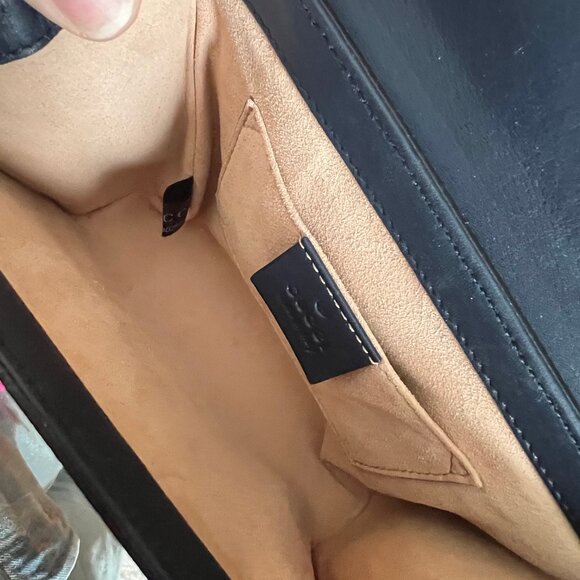 Gucci GG Supreme Monogram Moon Calfskin Small Padlock Shoulder Bag - Picture 4 of 7